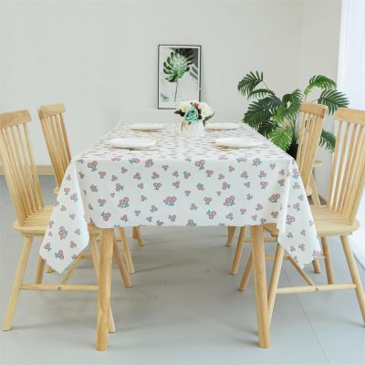 Rakila Polyester 55" x 70" Fruits Tablecloth 2 Pack Rectangle Washable Decorative Table Cloth for Kitchen Dining Picnic, Cherry