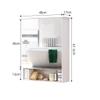 Bathroom Mirror Cabinet with 3 Layer Shelf, Hanging Home Pharmacy, Adjustable Laminate, Easy to Assemble, 18.9"" W x 24.2"" H x 6.7"" D, 48*17*61.5cm, White view 3