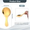 5 PCS Short Handle Spoons Gold Mini Scoops Stainless Spoons for Canisters Small Coffee Scoops Candy Scoops for Condiments Tea Desserts Coffee view 2