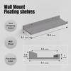RICHER HOUSE 3 Set Floating Shelves for Wall, 16 inches Wall Mounted Shelves with Lip for Storage, Display Picture Ledge Shelf for Bedroom Bathroom Kitchen Living Room Decor, Modern Grey view 3