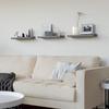 RICHER HOUSE 3 Set Floating Shelves for Wall, 16 inches Wall Mounted Shelves with Lip for Storage, Display Picture Ledge Shelf for Bedroom Bathroom Kitchen Living Room Decor, Modern Grey view 4