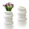 2 Pcs White Plastic Vase Nordic Style Creative Spiral Boho Aesthetics Irregular Flower Vases for Wedding Living Room Dinner Table and Bedroom and Home Decor view 1