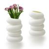 2 Pcs White Plastic Vase Nordic Style Creative Spiral Boho Aesthetics Irregular Flower Vases for Wedding Living Room Dinner Table and Bedroom and Home Decor view 2