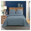 MUORREY Bedding 100% Cotton Quilted Bed Spread Set Pillow Shams Queen Size Embroidery Chic Leaves Pattern Solid Bedspread Bedding Coverlet Set (Color : C, Size : 230X250cm 3Pcs), WW-133 view 1