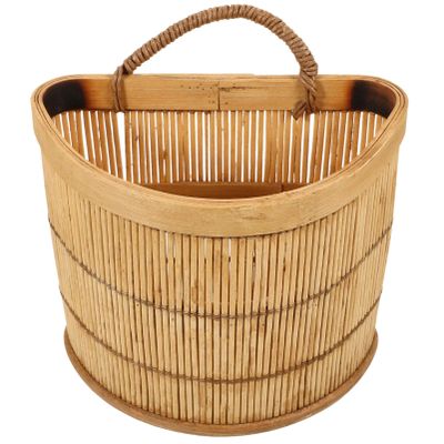 Alipis Wall Hanging Basket for Kitchen Storage Woven Garlic Basket Decorative Fruit Organizer Space-saving Design for Door Wall Stylish Home