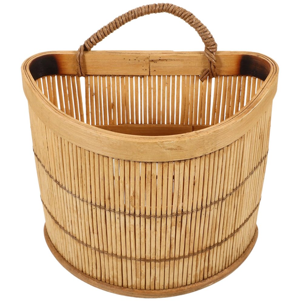 Alipis Wall Hanging Basket for Kitchen Storage Woven Garlic Basket Decorative Fruit Organizer Space-saving Design for Door Wall Stylish Home