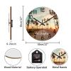 COCOKEN Los Angeles City Landscape Wall Clock Los Angeles Clock 12 Inch PVC Wall Clocks Battery Operated Non-Ticking Rustic Cabin Wall Home Decor for Farmhouse view 3