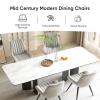 Nalupatio Modern Dining Chairs Set of 4, Comfy Dining Room Chairs with Thick Cushions, Upholstered Fabric Kitchen Side Chairs with Metal Legs, Grey view 4