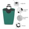 Large Laundry Hamper, Ocean Green Laundry Basket Collapsible Waterproof Storage Basket for College Dorm, Family Essentials view 4
