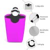Large Laundry Hamper, Hot Pink Laundry Basket Collapsible Waterproof Storage Basket for College Dorm, Family Essentials view 4
