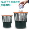 HOLIDYOYO Trash Can Without Lid Household Garbage Container for Bathroom Office and Home Open Design Modern Style Strong Base Nordic view 2