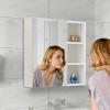 Bathroom Mirror with Storage, Medicine Cabinet Wall Mount Bathroom Medicine Cabinets Wall Mirror Storage Shelf with 3-Shelves Storage Organizer Kitchen Cupboard view 3