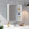 Bathroom Mirror with Storage, Medicine Cabinet Wall Mount Bathroom Medicine Cabinets Wall Mirror Storage Shelf with 3-Shelves Storage Organizer Kitchen Cupboard view 4
