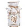 FUNOMOCYA Vintage Metal Bucket Vase for Home and Garden Decor Rustic Retro Container for Dried Floral Arrangements for Office Living Room and Exhibition Display view 1