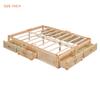 Queen Size Platform Bed with 6 Storage Drawers,for Kids Teens Adults Bedroom Use (Antique Natural@Drawers~, Queen) view 2