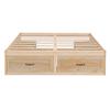 Queen Size Platform Bed with 6 Storage Drawers,for Kids Teens Adults Bedroom Use (Antique Natural@Drawers~, Queen) view 4
