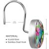 Flower and Hummingbird Shower Curtain Hooks Set of 12, Decorative Shower Curtain Rings for Bathroom, Rust Resistant Shower Curtain Hangers Bathroom Decor Accessories view 3