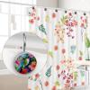 Flower and Hummingbird Shower Curtain Hooks Set of 12, Decorative Shower Curtain Rings for Bathroom, Rust Resistant Shower Curtain Hangers Bathroom Decor Accessories view 4