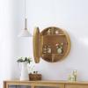 Round Bathroom Wall Cabinet, Circular Medicine Cabinets Wall Mounted with Mirror, 3 Level Storage Shelves 50/60/70cm Mirrored Bathroom Cabinets for Living Room Kitchen Bedroom, Gold view 3