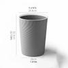 Bathroom Waste Bin Trash Can Household Living Room Without Cover Trash Can Kitchen Bedroom Bathroom Large Capacity Office Waste Paper Basket Kitchen Garbage Bin (Size : Gray) view 2