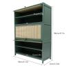 7-Tier Bamboo Shoe Rack Organizer Cabinet Free Standing Shoe Organizer with Breathable Flip-up Doors Storage Cabinet Organizer for Closet, Hallway, Entry Way, Bedroom,Green view 3