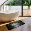 GIXKOXE Purple Floral Bath Mat Misty Forest Fantasy Spring Garden Nature Landscape Foggy Jungle Green Plants Bathroom Decor Rugs view 2