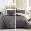 Exclusivo Mezcla Ultrasonic Reversible Full Queen Quilt Bedding Set and Lightweight Reversible Queen Comforter Set Bundle view 1