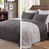 Exclusivo Mezcla Ultrasonic Reversible Full Queen Quilt Bedding Set and Lightweight Reversible Queen Comforter Set Bundle view 4
