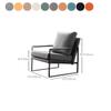 CraftThink Accent Chairs, Modern Ultra Soft Microfiber Leather Armchair Upholstered Living Room Chair Reading Chair Side Chair with Metal Legs for Bedroom Reception Area, 2 Piece Set Grey view 2
