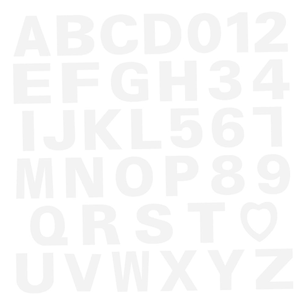 Zerodeko 37pcs Alphabet Cake Stencils Letter Stencils Number Cake Templates Baking Letters Fondant Molds Safe Easy to Use