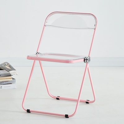 Acrylic Chair,Clear Chair Foldable And Stackable,Acrylic Folding Chair, Transparent Modern Clear Folding Dining Chairs,Transparent Armless Foldable Chair,for Bedroom, Living Room, Dining,Study Room (