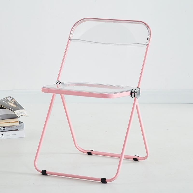 Acrylic Chair,Clear Chair Foldable And Stackable,Acrylic Folding Chair, Transparent Modern Clear Folding Dining Chairs,Transparent Armless Foldable Chair,for Bedroom, Living Room, Dining,Study Room (