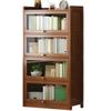 CraftThink Wooden Bookcase, 4 Tier Bookshelf Modern Rectangle Shelves with Closed Back and Cabinet for Bedroom Office Kitchen Living Room- Brown 23.5" L x 12" W x 55" H view 1