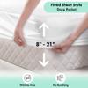 Ambesonne Fiber Fitted Sheet Style Mattress Protector 100% Waterproof 3D Air Fabric Soft and Breathable Bed Cover with 8''-21'' Deep Pocket for a Hotel Quality Comfortable Sleep, Full XL view 3
