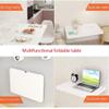 Nikos Wall-Mounted Folding Table White Foldable Dining Table/Computer Table/Shelf Wrought Iron Double Bracket (Size : 100x40cm) Size:80x40cm (Size : 120x30cm) view 4