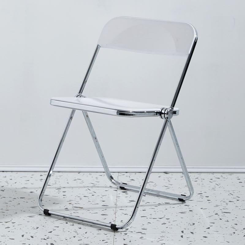 Acrylic Chair,Clear Chair Foldable And Stackable,Acrylic Folding Chair, Transparent Modern Clear Folding Dining Chairs,Transparent Armless Foldable Chair,for Bedroom, Living Room, Dining,Study Room (