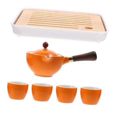 IMIKEYA 1set Teapot Side Handle Rotation Porcelain Tea Maker for Household Use Traditional Style Tea Kettle for Loose Leaf Compact and Easy to Clean