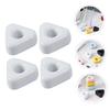 Amosfun 4pcs Ceramic Toothbrush Holder Stylish Countertop Bath Organizer for Toothbrushes and Pens White Ceramic Design for Home Bathroom Decor view 4