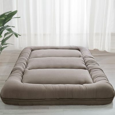 MAXYOYO 6" Extra Thick Japanese Floor Mattress Futon Mattress, Foldable Tatami Pad for Adults, Roll Up Floor Bed for Guest Room Bedroom RV, Dark Grey, Queen