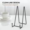 HONGYUTAI 3 Pack 8 Inch Plate Stands for Display Picture - Table Top Display, Decorative Metal Frame Holders for Book, Photo and Platter, Tabletop Art, Black view 3
