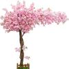 CYMYYDS Artificial Cherry Blossom Tree - Light Pink - Real Wood Stems and Lifelike Leaves Replica Artificial Plant, Large Lifelike Cherry Blossom Tree, Artificial Plants,1.5x1m/4.9x3.2ft view 1
