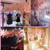 CYMYYDS Artificial Cherry Blossom Tree - Light Pink - Real Wood Stems and Lifelike Leaves Replica Artificial Plant, Large Lifelike Cherry Blossom Tree, Artificial Plants,1.5x1m/4.9x3.2ft view 2