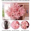 CYMYYDS Artificial Cherry Blossom Tree - Light Pink - Real Wood Stems and Lifelike Leaves Replica Artificial Plant, Large Lifelike Cherry Blossom Tree, Artificial Plants,1.5x1m/4.9x3.2ft view 3