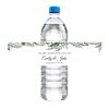 Personalised Water Bottle Labels - Plant Leaves Pattern Text Custom Bottle Stickers, Waterproof Bottle Label for Weddings G view 1