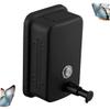 Amosfun Wall-Mounted Soap Dispenser Manual Stainless Steel Soap Dispenser Box Refillable and Eco-Friendly for Hand Wash Shampoo and Shower Gel Black view 3
