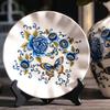 EliteBloom Ceramic White Bottles 3 Sets of Ceramic Vases, Chinese Vase Home Decoration, Modern Vase Set (Blue) view 4