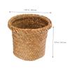 BUGUUYO Woven Trash Can for Bathroom Handcrafted Storage Bin Sturdy and Stylish Laundry Hamper Decorative Wastebasket for Organized Spaces view 3