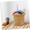 BUGUUYO Woven Trash Can for Bathroom Handcrafted Storage Bin Sturdy and Stylish Laundry Hamper Decorative Wastebasket for Organized Spaces view 4