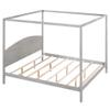 Acosure King Size Canopy Platform Bed with Headboard and Support Legs,Bedroom Wood Bed Frame W/Space Saving,No Box Spring Required,for Girl Boy Kid,Adults,Grey Wash view 4