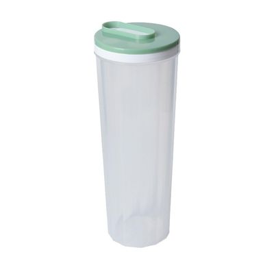 RLPPBMD Food Storage Portable Storage Fresh Box Kitchen Storage Tank Whole Grains Tank Sealed Tank Cylindrical Quantitative Noodle Box Food Containers (Color : Green, Size : 1.7L)